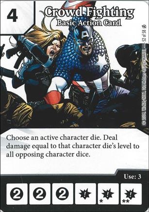 Marvel Dice Masters Avengers Infinity Campaign Box  card 52 Crowd Fighting: Basic Action Card 