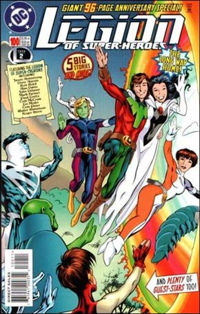 Legion of Super-Heroes (1989) issue 100 Gatefold Cover
