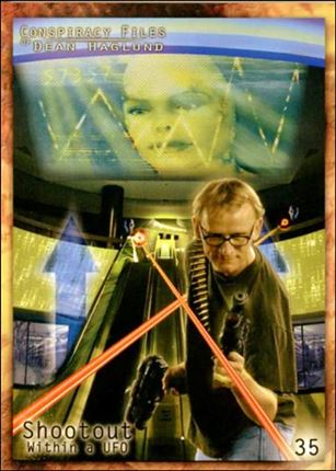 Conspiracy Files of Dean Haglund (Base Set) card 35 Shootout Within a UFO