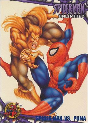 1997 Fleer Ultra Spider-Man (Base Set Blue) card 57 Spider-Man Vs. Puma