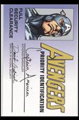 Avengers Priority Identification (Promo) card nn3 Captain America