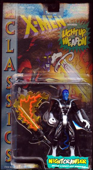 X-Men (Classics Light Up Weapons Series) figure 4-B Nightcrawler (Black/Silver Costume)