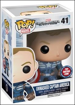 POP! Marvel figure 41-D Captain America Unmasked Toy Matrix Exclusive