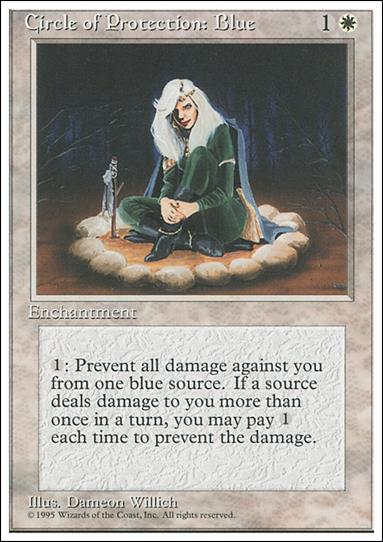 Magic the Gathering: 4th Edition (Base Set) card 15 Circle of Protection: Blue