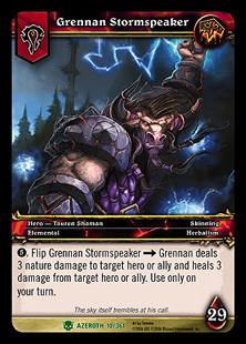 World of Warcraft: Heroes of Azeroth (Base Set) card 10 Grennan Stormspeaker 