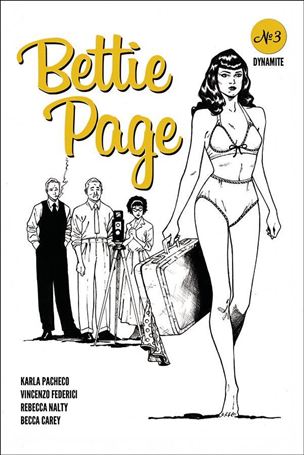 Bettie Page (2020) issue 3-L Brent Peeples 1:20 Black & White Cover