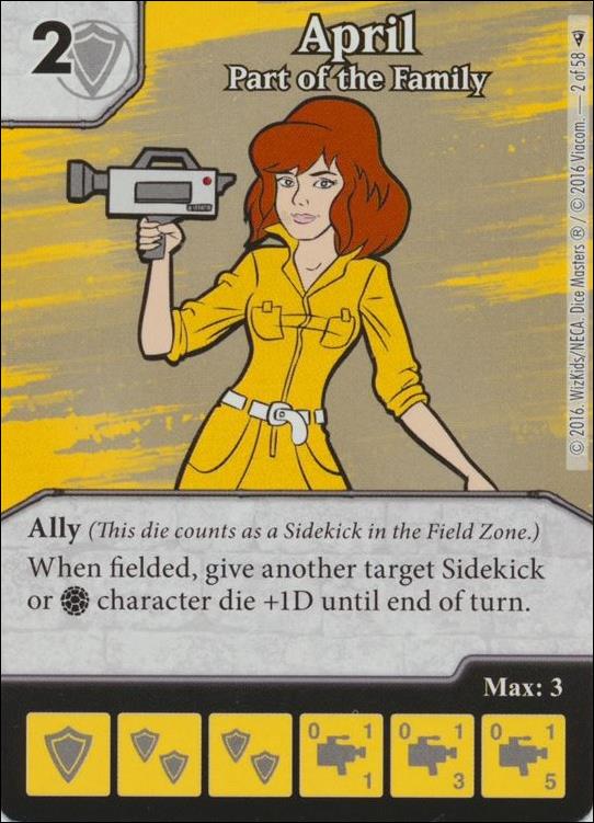 Dice Masters Teenage Mutant Ninja Turtles  card 2 April- Part of the Family