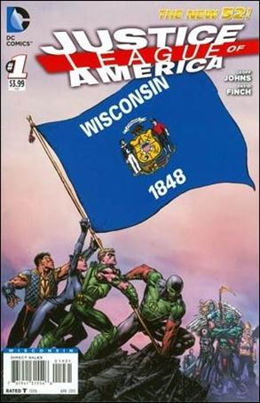 Justice League of America (2013)  issue 1-NY Wisconsin State Flag Cover