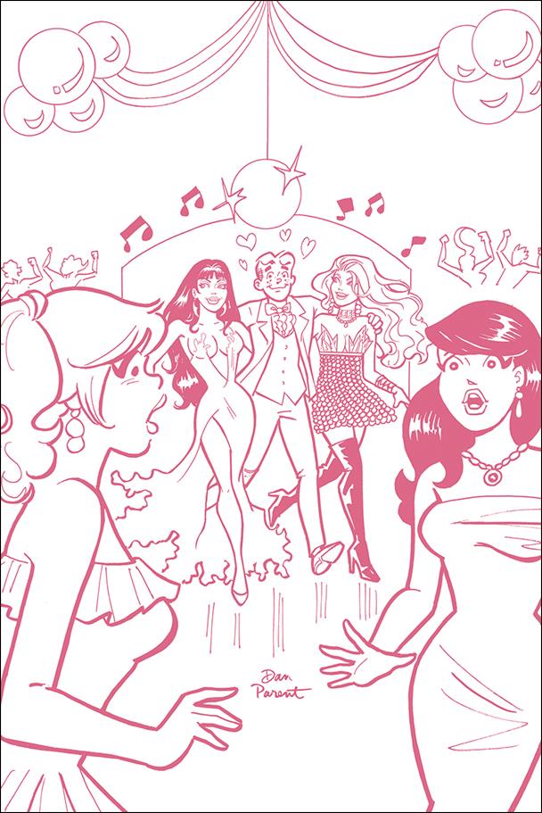 Red Sonja and Vampirella Meet Betty and Veronica issue 6-I Dan Parent 1:15 Pink Line Art Virgin Cover