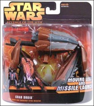 Star Wars: Revenge of the Sith 3 3/4" Deluxe Action Figures figure 3 Crab Droid (Moving Legs & Missile Launcher)