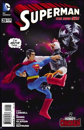 Superman (2011) issue 29-B RC Stoodios 1:25 Robot Chicken Cover