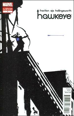 Hawkeye (2012) issue 1-F D Aja "No Targets/Black Logo" Cover (4th Printing)