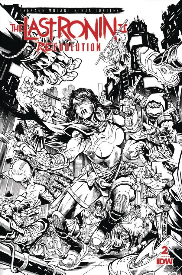 Teenage Mutant Ninja Turtles: The Last Ronin II - Re-Evolution issue 2-F Esau Escorza B&W 1:75 Cardstock Cover