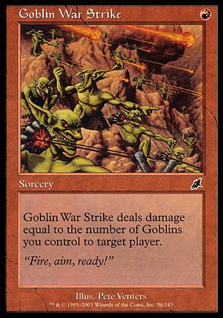 Magic the Gathering: Scourge (Base Set) card 96 Goblin War Strike