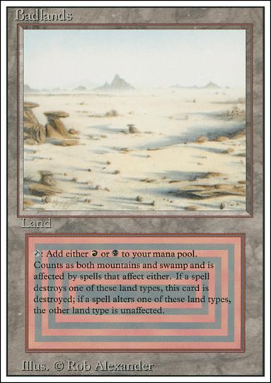 Magic the Gathering: Revised (Base Set) card 282 Badlands