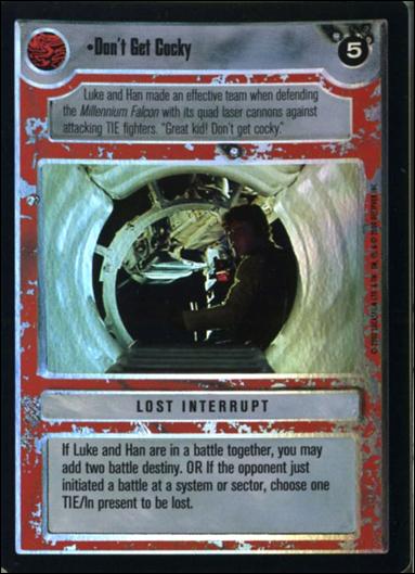 Star Wars: Reflections II: Expanding the Galaxy (Base Set) card 117 Don't Get Cocky