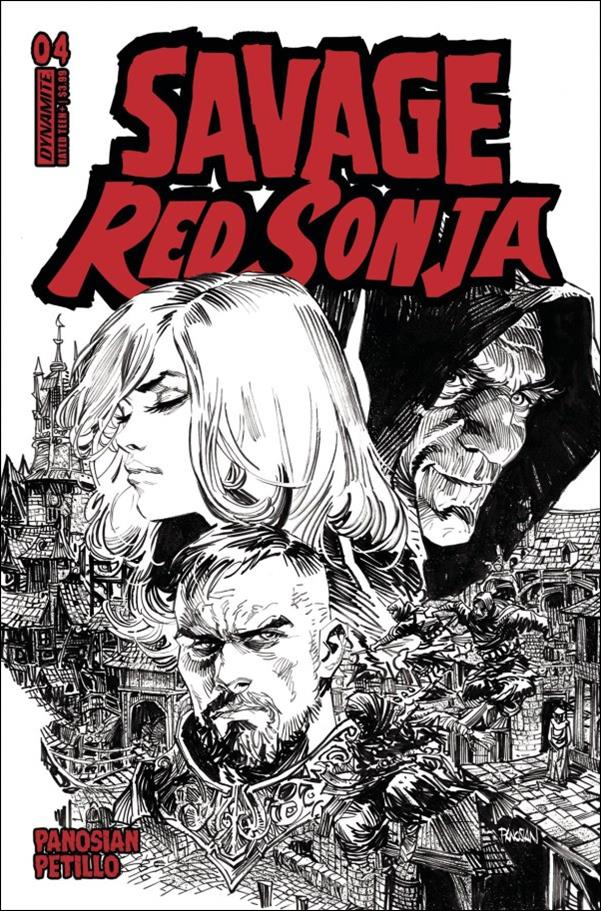 Savage Red Sonja issue 4-E Dan Panosian 1:10 Line Art Cover