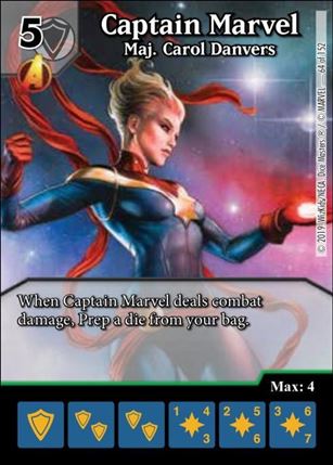 Marvel Dice Masters  Avengers Infinity Gauntlet card 64 Captain Marvel: Maj. Carol Danvers