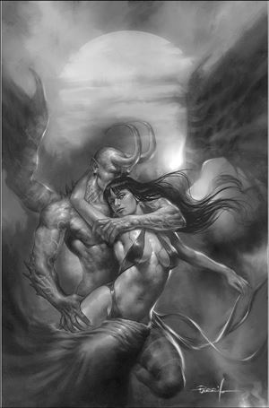 Vampirella (2019) issue 19-R Lucio Parrillo 1:50 Black & White Virgin Cover