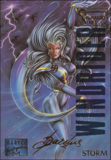 1995 Marvel Masterpieces (Multi-Foil E-Motion Parallel Base Set) card 96 Storm