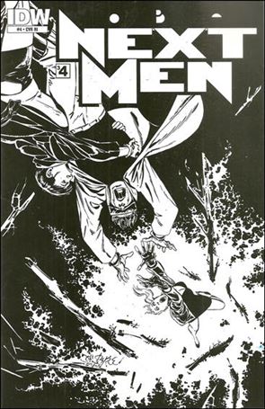 John Byrne's Next Men (2010) issue 4-B Black and White cover