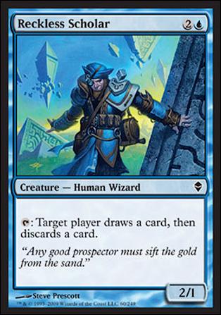 Magic The Gathering: Zendikar (Base Set) card 60 Reckless Scholar