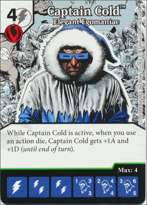 DC Comics Dice Masters Green Arrow and The Flash card 46 Captain Cold: Elegant Egomaniac 