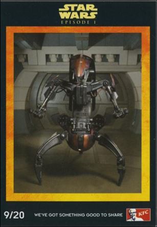 Star Wars: Episode I The Phantom Menace Kentucky Fried Chicken UK (Promo) card 9/20 Destroyer Droid