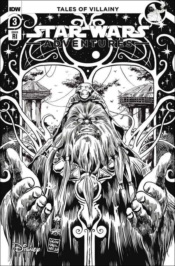 Star Wars Adventures (2020) issue 3-C Francesco Francavilla 1:10 Black & White Cover