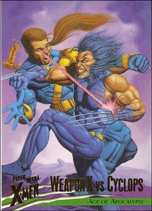 1996 Fleer Ultra X-Men: Wolverine (Base Set) card 86 Weapon X vs Cyclops