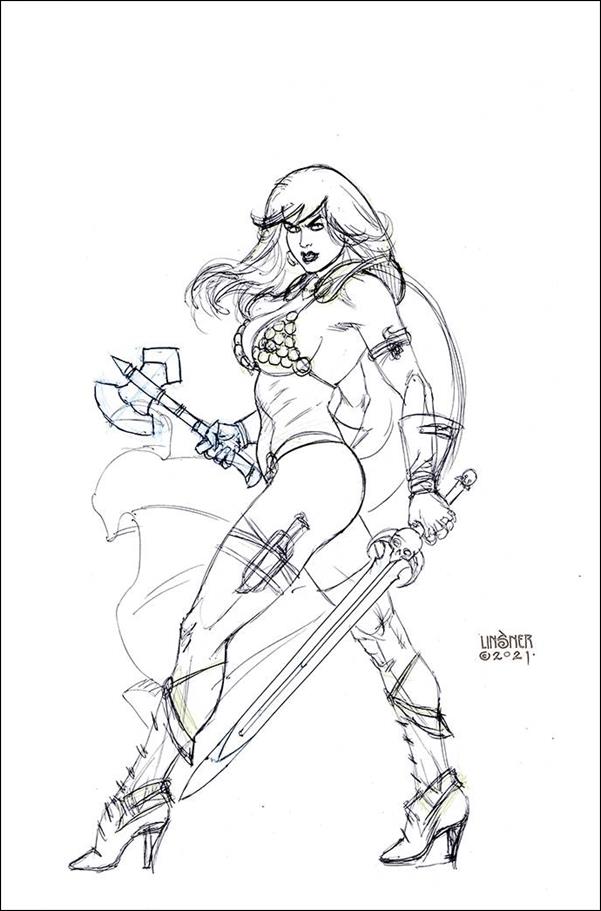 Red Sonja: The Superpowers issue 5-U Joseph Michael Linsner 1:45 B&W Virgin Cover