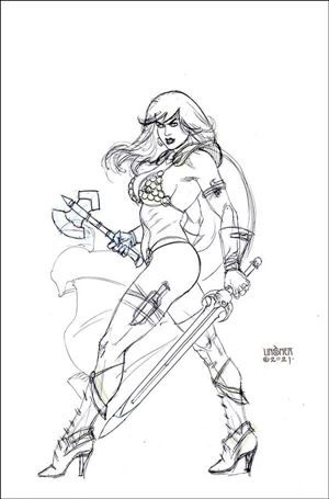 Red Sonja: The Superpowers issue 5-U Joseph Michael Linsner 1:45 B&W Virgin Cover