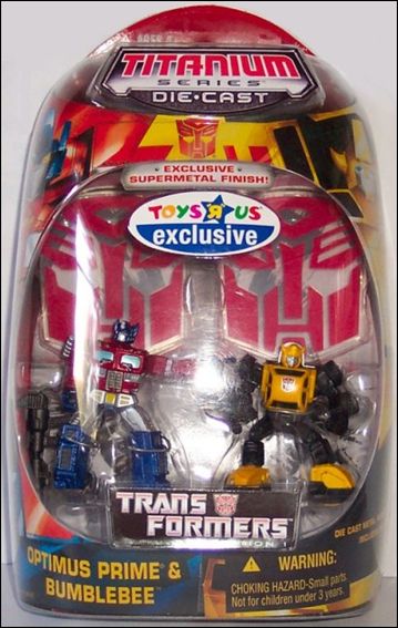 Transformers: Generation 1 (Titanium Series) 3" 2-Packs figure 1 Optimus Prime & Bumblebee