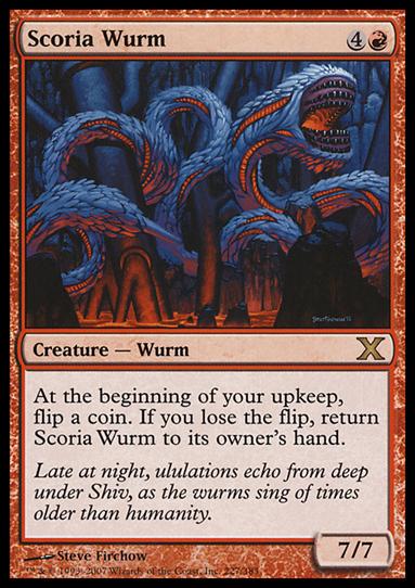 Magic the Gathering: 10th Edition (Base Set) card 227 Scoria Wurm