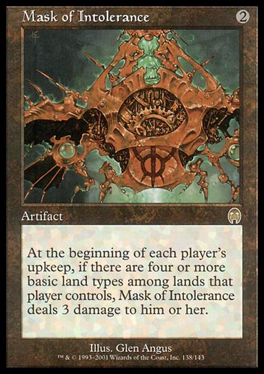Magic the Gathering: Apocalypse (Base Set) card 138 Mask of Intolerance