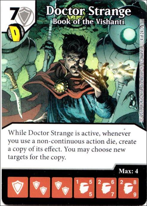 Marvel Dice Masters Defenders card 4 Doctor Strange: Book of the Vishanti