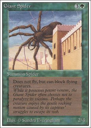 Magic the Gathering: Unlimited (Base Set) card 199 Giant Spider