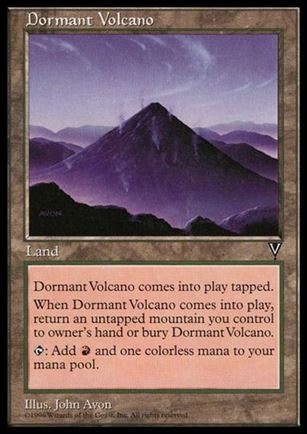 Magic the Gathering: Visions (Base Set) card 161 Dormant Volcano