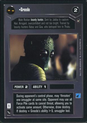 Star Wars: A New Hope Limited (Base Set) card 5 Greedo