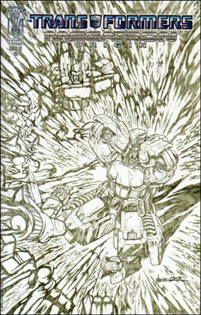Transformers: Megatron Origin issue 3-C Alex Milne 1:10 Sketch Cover