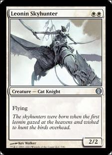 Magic the Gathering: Duel Decks: Knights vs. Dragons (Base Set) card 7 Leonin Skyhunter