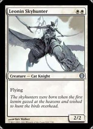 Magic the Gathering: Duel Decks: Knights vs. Dragons (Base Set) card 7 Leonin Skyhunter