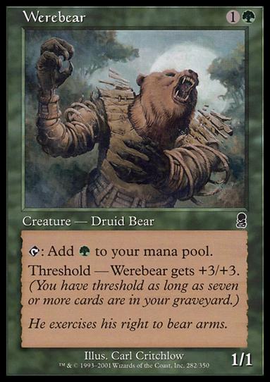Magic the Gathering: Odyssey (Base Set) card 282 Werebear