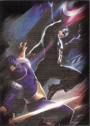 Marvel Heroes and Villains (Base Set) card 80 Captain America vs Baron Zemo