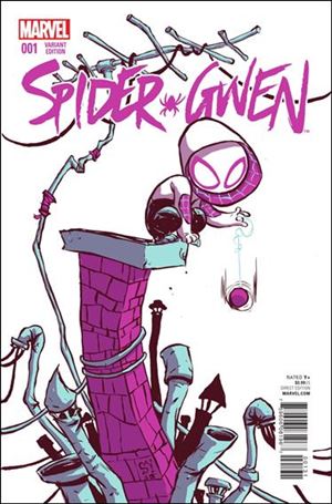 Spider-Gwen (2015/04) issue 1-D Skottie Young Baby Cover