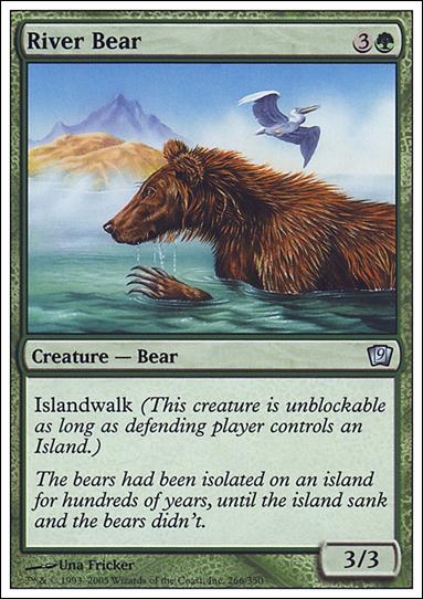 Magic the Gathering: 9th Edition (Base Set) card 266 River Bear