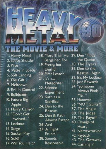 Heavy Metal (Base Set) card 90 Checklist