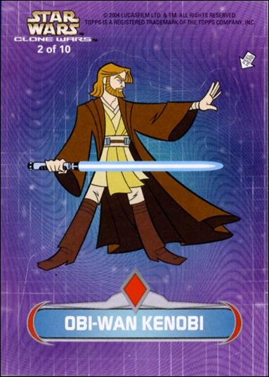 Star Wars: The Clone Wars (Die-Cut Sticker Subset) card 2 Obi-Wan Kenobi