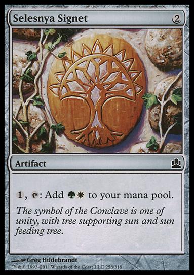 Magic the Gathering: Commander (Base Set) card 258 Selesnya Signet