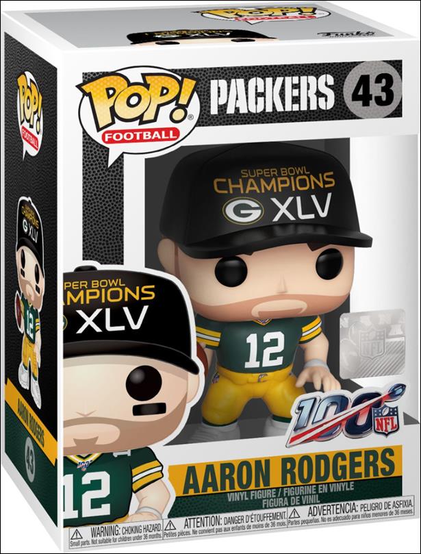 Pop! Football (NFL) figure 43-D Aaron Rodgers (Superbowl Champions)